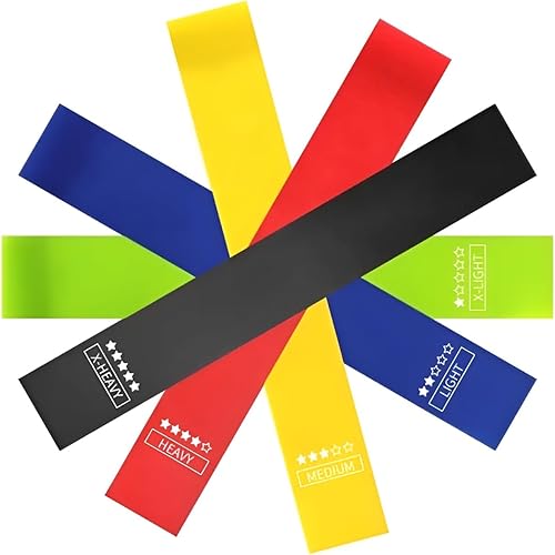 Miniatura 5 de Generic Juego de bandas de resistencia, bucles de ejercicio, bandas de entrenamiento de fuerza con bolsa de transporte, juego de 5