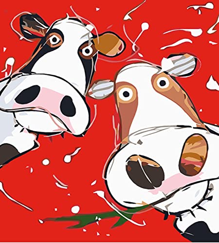 Peinture au diamant 5D vache pour sublimer la décoration murale de votre salon ou bureau