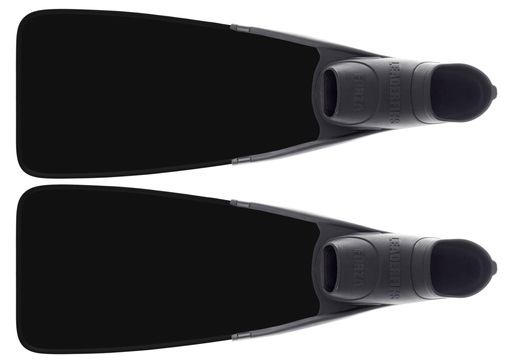 Leaderfins Short Black Carbon Fiber Freediving and Spearfishing Fins (EU 45-46 / US 11-12, Hard Stiffness)