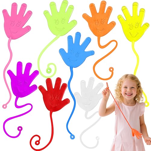 JOYIN 24 Pcs Sticky Hands Stretchy Hands Party Bag Fillers for Kids Easter Egg Basket Sticky Hands Games Sticky Fingers Party Favors for Sensory Kids 3-5 4-8 8-12