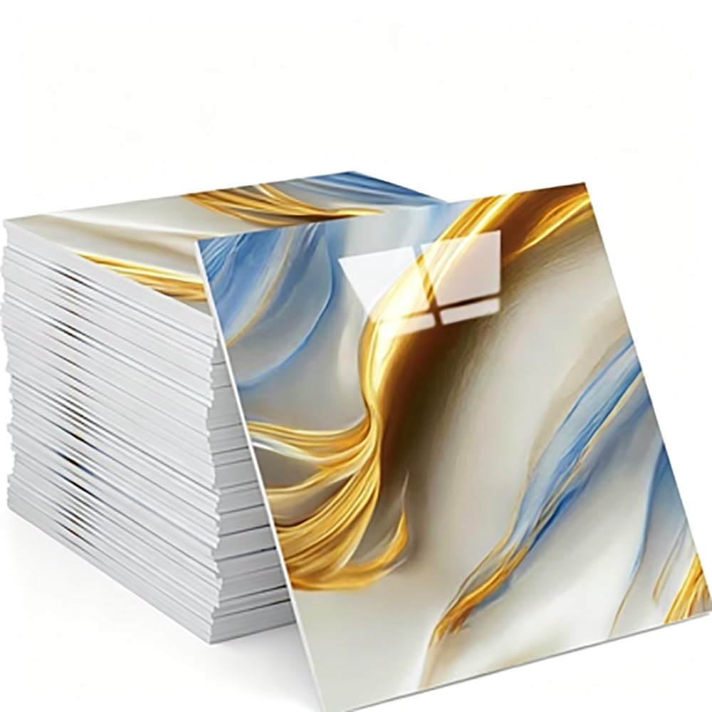 Marble Wall Panels Peel Stick Tiles Backsplash Sticker for Home