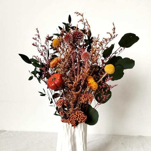 Ramo de Flores Secas Calabaza Natural miniatura 1
