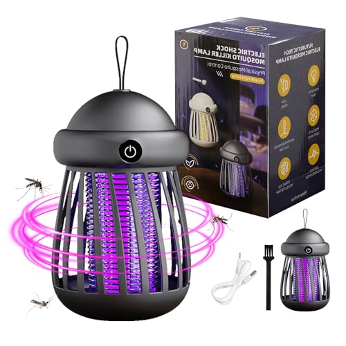 Lampara Antimosquitos Interior,Mata Mosquitos Electrico con Luz Nocturna 2 en 1,Potente Lámpara Física para Luz Antimosquitos,para Uso en Interiores,Patios, Oficinas,Repelente Mosquitos