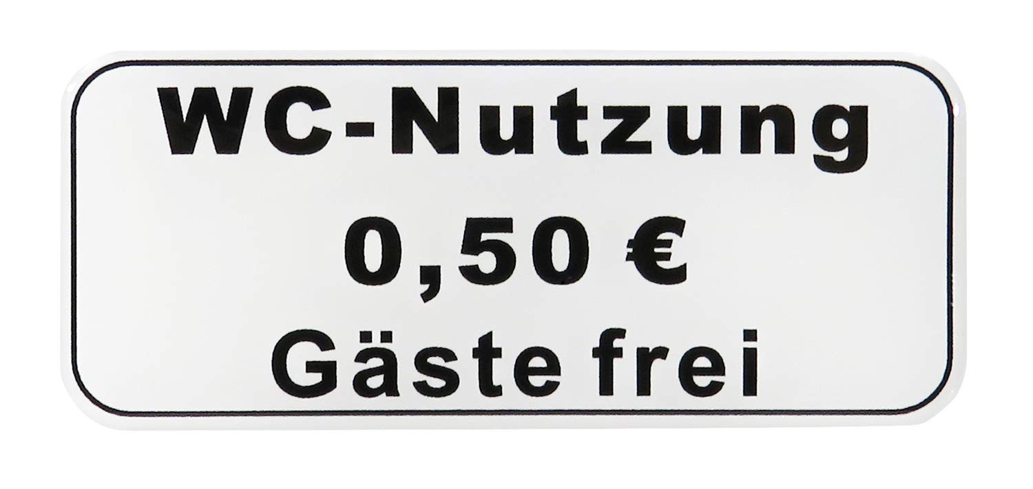 BIKE-label 3D Toilettenaufkleber – 4er Set „Keine Hygieneartikel Ins WC“, 80x80 Mm