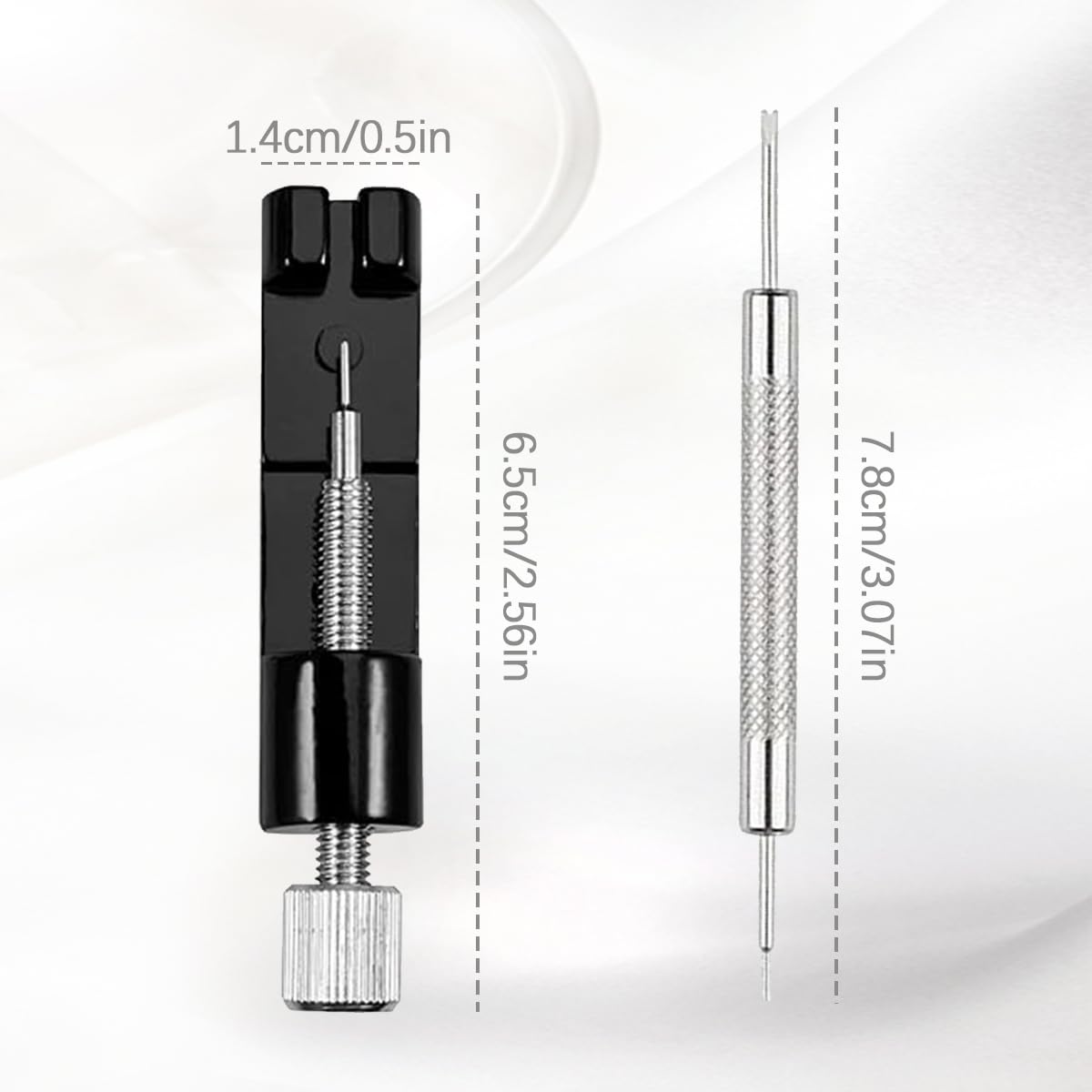 Watch Link Removal Kit, Tools to Adjust and Remove Bracelets?Pin Remover for Sizing Strap, Watches Sizing Adjustment Tool Kit for Watches Repair and Sizing, Watch Band Adjustment Tool Kit (Black)