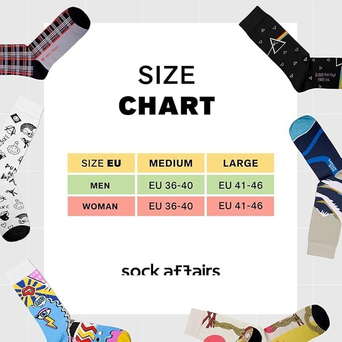 Art Socks – Gifts for Art Lovers, Cotton Socks - Size 8½–12½ - Image 7