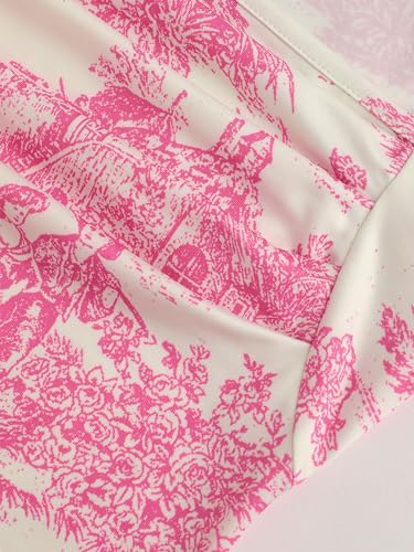 CIDER Women A-Line Mini Dresses Square Neck Ruched Floral Fit and Flare Casual Summer Semi Formal Dress3