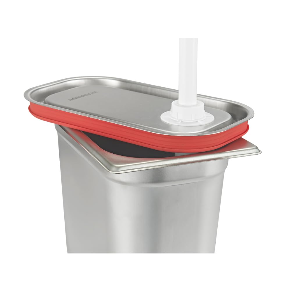 Pompa dispenser per salse in acciaio inox, erogatore per condimenti, 3,4 l, per cucina e ristorante, per ketchup, condimenti per insalata, salsa di soia, aceto, maionese (JLT-1035P)