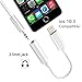 Lightning to 3.5mm Headphone Jack Adapter, Sprtjoy Lightning Connector to 3.5mm AUX Female Audio Jack Earphone Extender Jack Stereo for iPhone 7 / 7 Plus - Support iOS 10.3 or Later