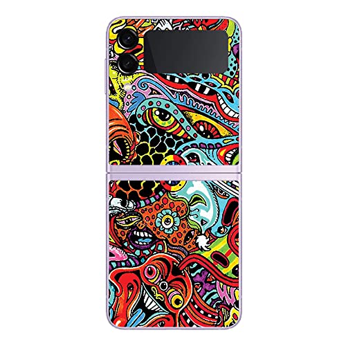 MIGHTY SKINS Compatible with Samsung Galaxy Z Flip 3 - Acid Trippy | Protective, Durable, and Unique Vinyl Decal wrap Cover | Easy to Apply, Remove, and Change Styles | Made in The USA