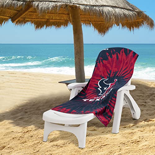 Image of Northwest NFL Houston Texans Unisex-Adult Beach Towel, 30 inch x 60 inch, Psychedelic