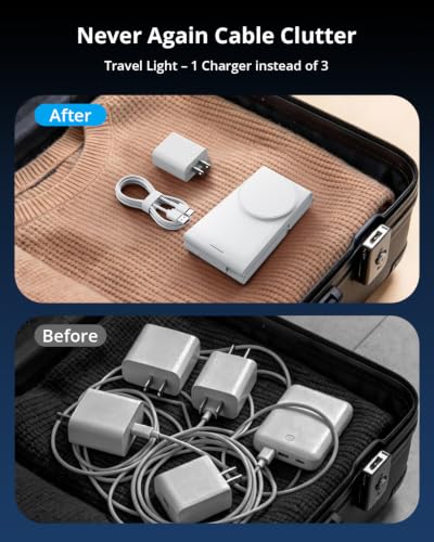 Image of JoyGeek Foldable 3-in-1 Wireless Charging Station for iPhone Air /17 /16 /15 /14 /13 /12, Charging Stand for Apple Watch 11-2 and AirPods, Travel Wireless Charger