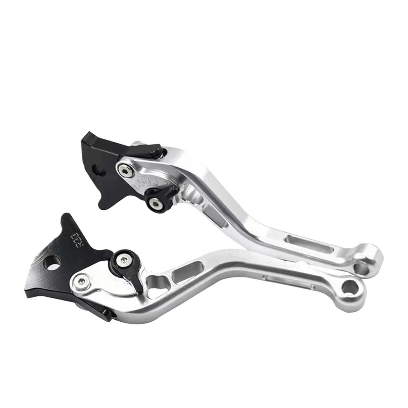 Mamxvkvzeu Silver Motorbike Brake Clutch Handle Levers Motorcycle Lever Brake Clutch Levers Adjustable For Royal Enfield 650 For Interceptor Gt650(Silver)