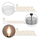 Touch Control Table Lamp Bedside Minimalist Desk Lamp Modern Accent Lamp Dimmable Touch Light with Cylinder Lamp Shade Night Light Nightstand Lamp for Bedroom Living Room Kitchen, E26 Bulb Included #4