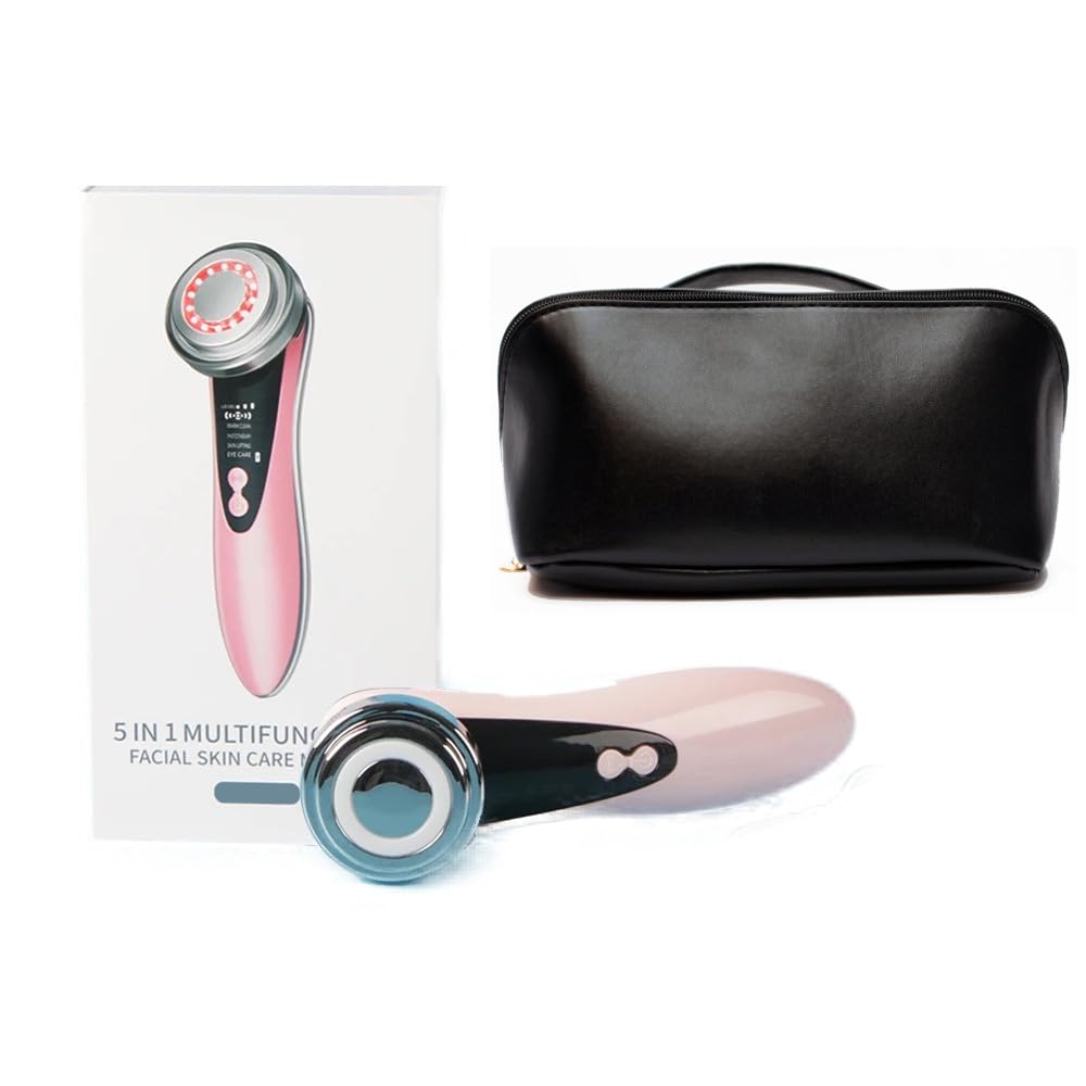 KORAL - Masajeador Facial Antiarrugas con Neceser y Microcorrientes Facial para el Cuidado de tú Piel - Rejuvenece tu Piel con Microcorriente EMS - Alta Frecuencia Facial