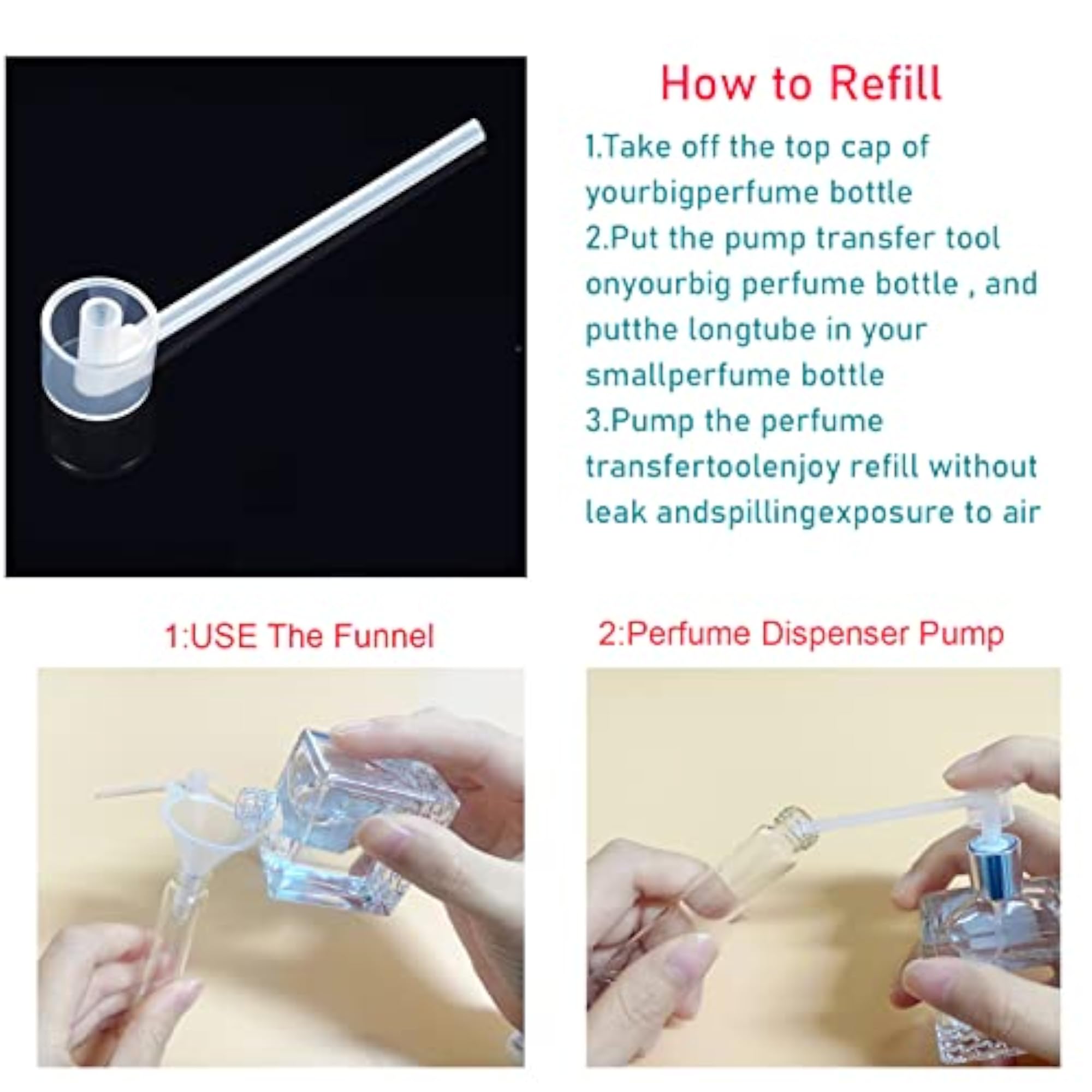 12ML Refillable Mini Perfume Atomizer Spray Bottle, Pack of 10