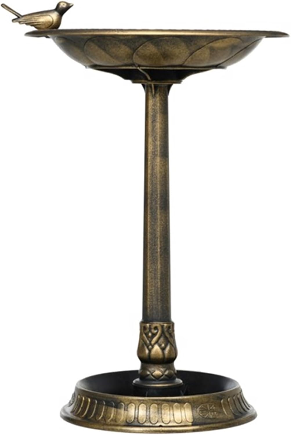 Pillar Double Bowl Bird Bath, Feeder, can be Used as a Flower Pot, Bird Feeder Bowl, pet Feeder, pet Supplies, Bronze Color