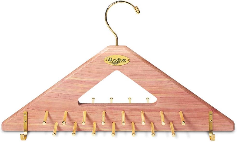 Woodlore Closets Natural Fresh Aromatic Cedar Tie & Belt Hanger