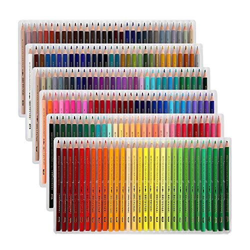 Juego de lápices de colores, 180 colores, lápices de colores, aceite, lápices de colores, juego profesional para dibujar, esbozar, para adultos, niños, artistas y dibujantes