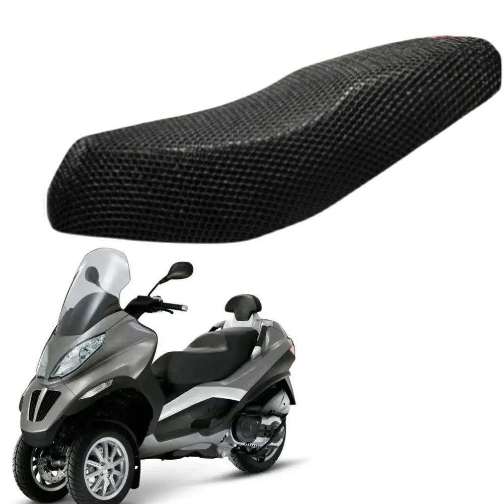 Cojin Moto Funda Asiento Cojín Protectora Malla Transpirable Motocicleta para Piaggio para MP3 300 500 Funda Asiento Tela Nailon Asiento de Moto (Color : For MP3 500)
