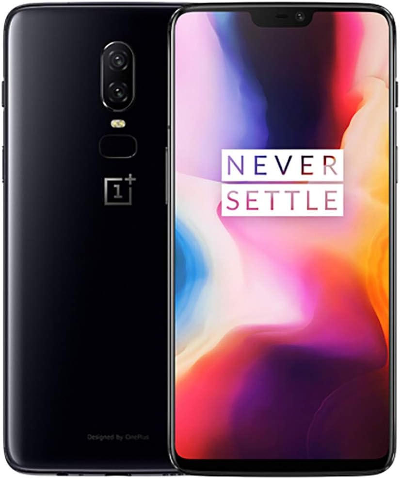 OnePlus 6 6GB+64GB 6.28 inch AMOLED Display Android 8.1 Dual Rear Camera Dual LED Flash Dual SIM Factory Unlocked 4G Smartphone 1080 x 2280 Pixels (Mirror Black)