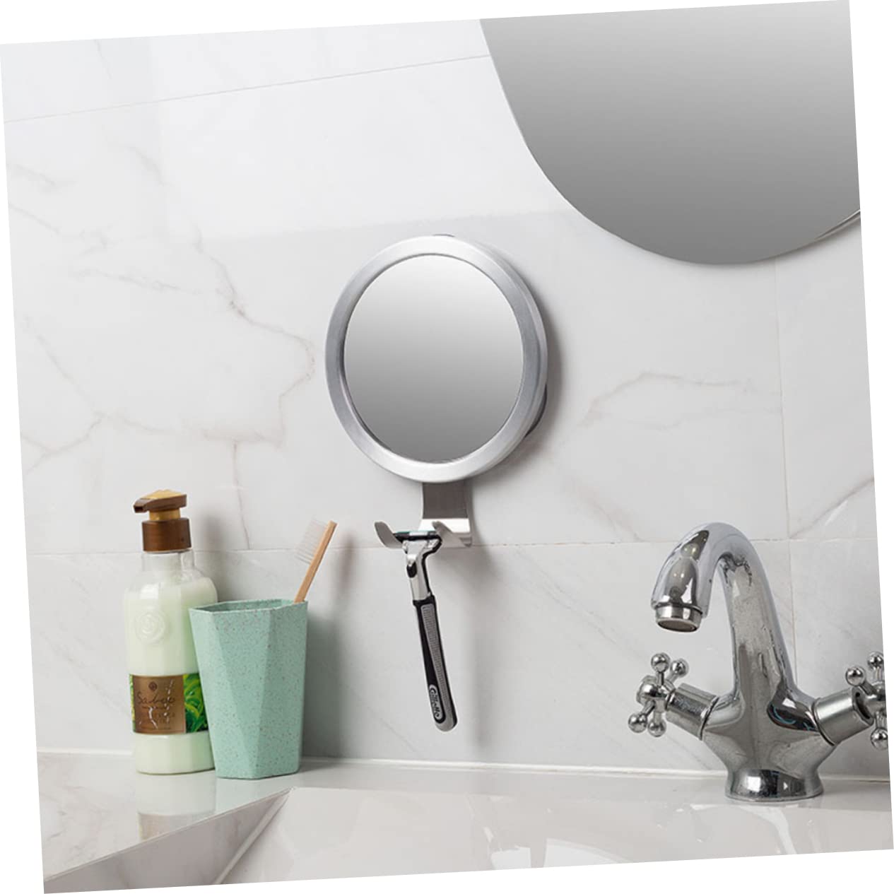 PLAFOPE Shower Mirror Anti-Fog Technology Led Fogless Suction-Cup for Bathroom Random Style