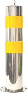 Stainless Steel Parking Parking Barrier Reflective Silver with S Hooks Security Posts for Drive Traffic ConesEasy Installation (1pcs 114 * 550mm(4.4 * 21.6in))