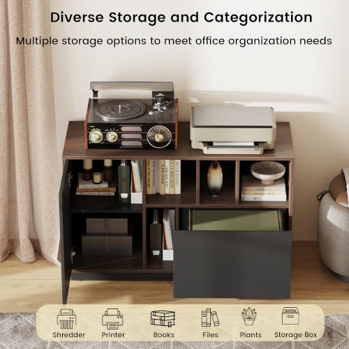 Image of ModernMate 39 inch File Cabinet with Drawer, Office Storage Cabinet with Door