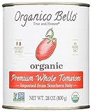 ORGANICO BELLO Organic Whole Tomatoes, 28 OZ (Pack of 6)