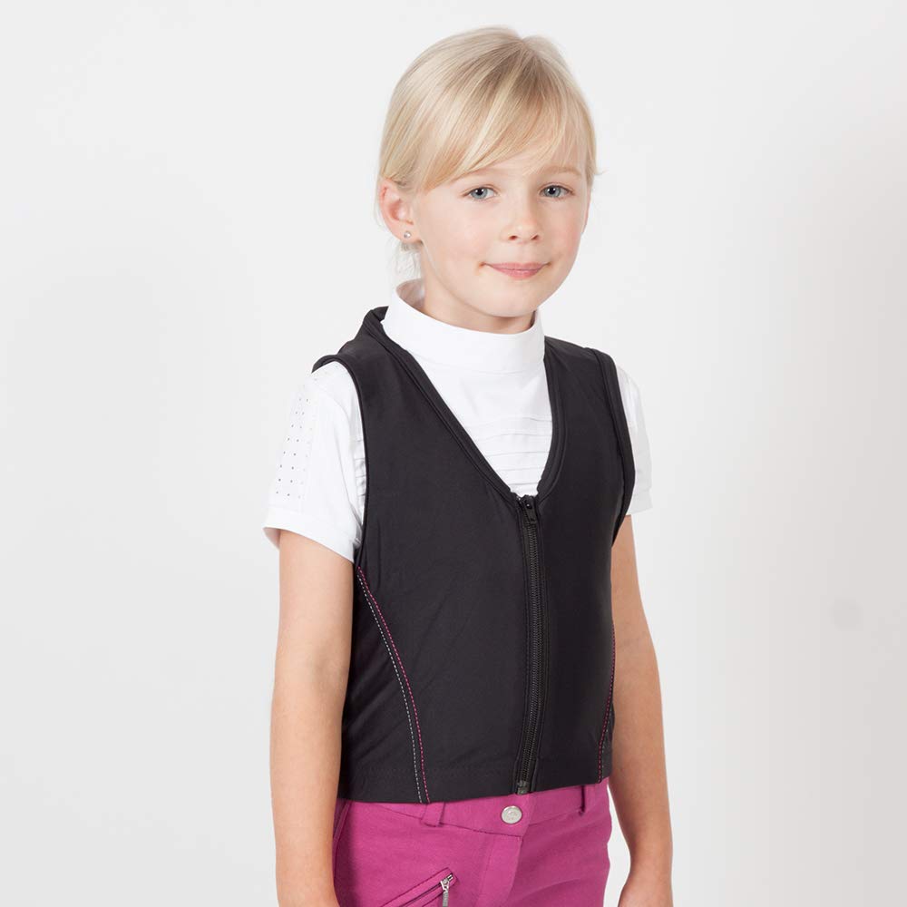 PFIFF 102842 - Paraschiena per bambini, misura S, colore: Nero/Rosa