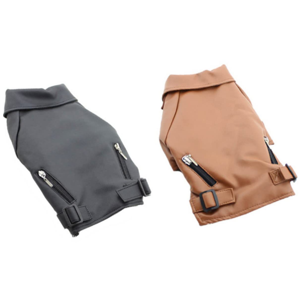 Manteau d hiver pour chien en cuir PU noir élégant et veste imperméable