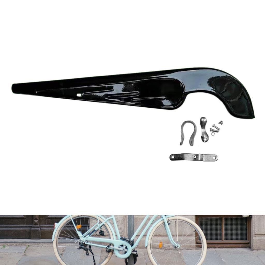 Fahrrad Kettenschutz Kettenschutzabdeckung Fahrradkette Metall Schutzgehäuse Staub- Und Wasserabweisend für 28 Zoll Retro Fahrräder 51cmx11.5cm