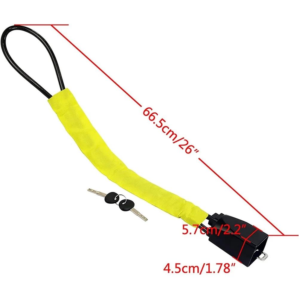 Antivols de voiture Verrou antivol pour véhicule, pour volant et ceinture de sécurité, 2 clés, Installation facile, dispositif pour voiture SUV Canne Antivol Voiture(Black)