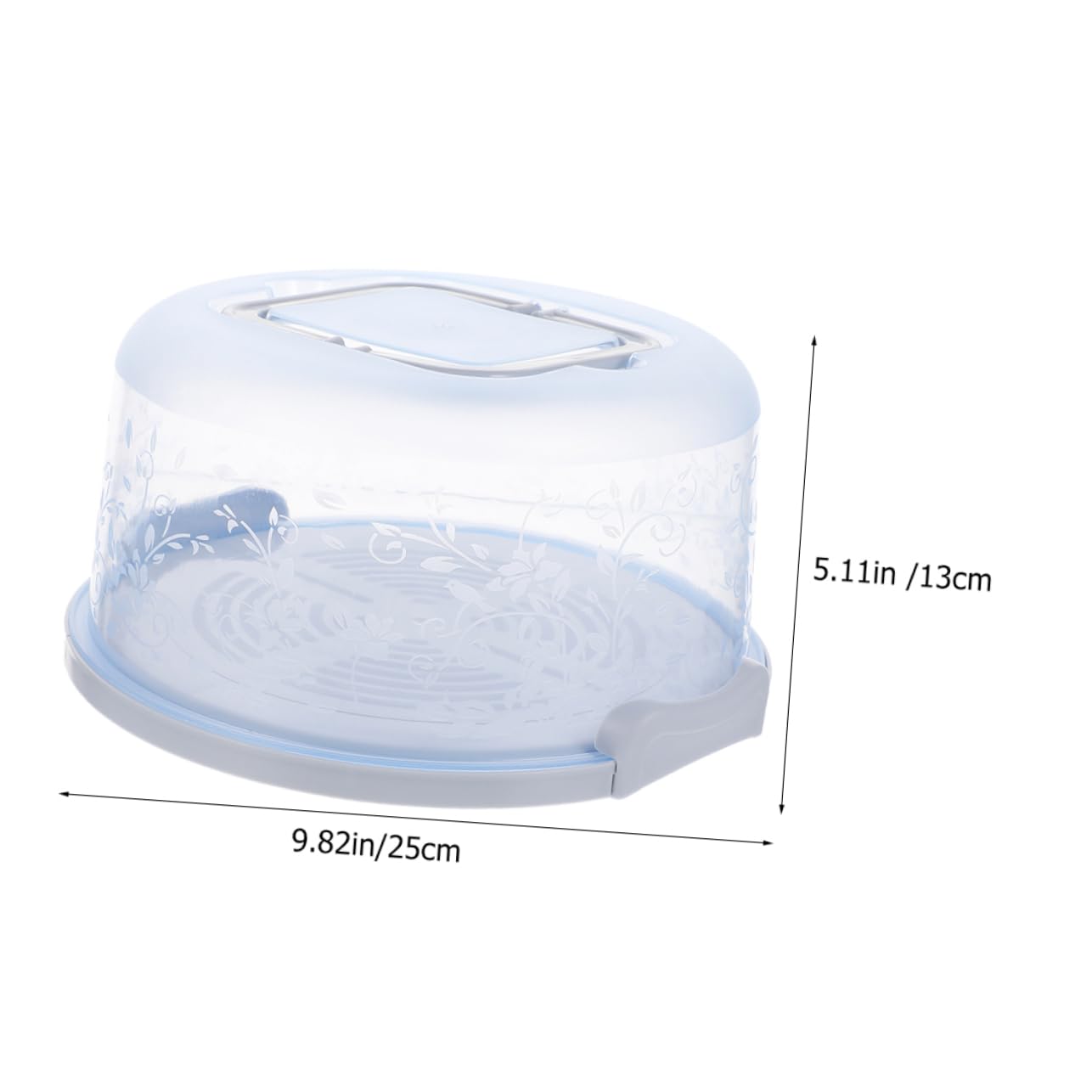 OFFSCH Handy Cupcake Holder Tray Round Cake Box Lid Portable Bread Box for Cake Storage Container