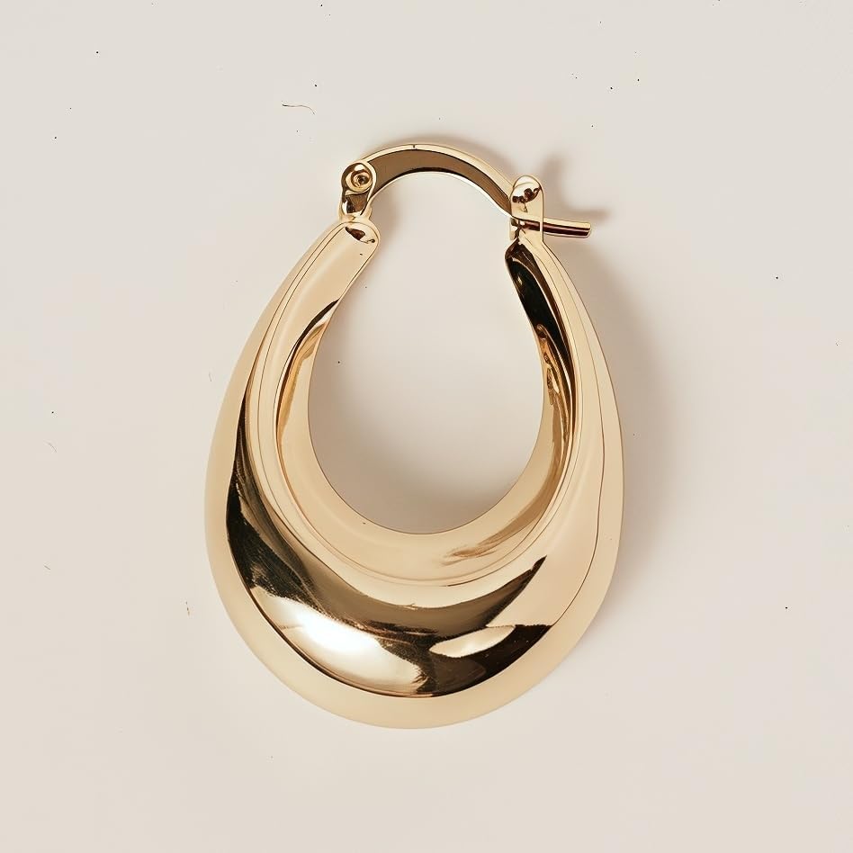 6 Pairs Gold Dangle Earrings for Women, 14k Thick Dainty Dangling Hoop Fashion Cute Trendy Chunky Earring Set Aesthetic Hypoallergenic Twisted Jewelry Costume Pack - Image 6