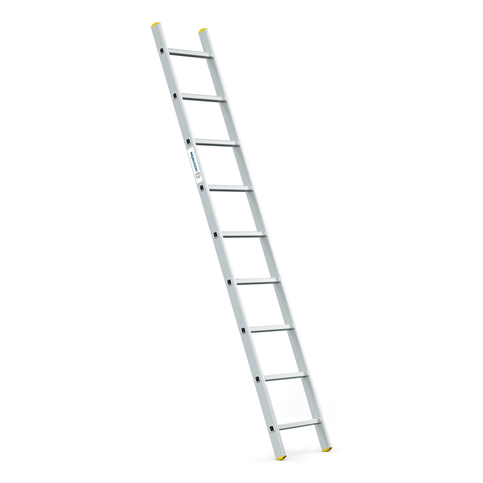 HOSTRÖM Escalera Simple StablePro 9 peldaños de Aluminio, Ligera y Duradera, Altura máxima de Trabajo 3,47 m, garantía de 5 años, Carga máxima 150 kg.