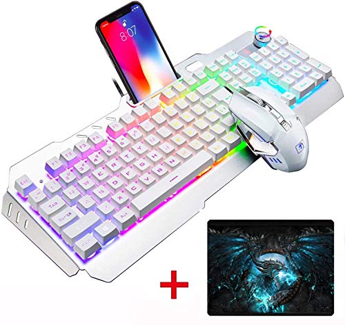 Urchoiceltd 2017 NEUF V1 clavier Gaming Mouse Combo filaire Rainbow LED rétroéclairé Clavierde jeu USB en étanche rétroéclairé + Wired 3200DPI 6 boutons optique USB Gaming Mouse + Convient pour les PC