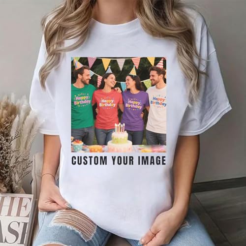 Custom T Shirts Front Back for Men Women Personalized T-Shirt Add Your Own Design with Image Text Logo Tee Tops2