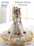 doll dress up printable  Crochet Pattern Gabriella Fashion Doll Dress PA640-R (English Edition)