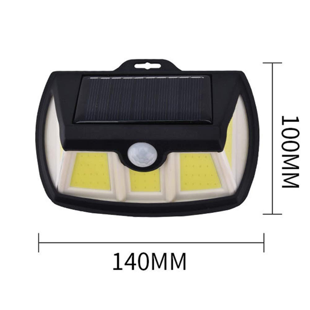 Zewnętrzna lampa ścienna solarna Super jasna dioda LED Solarna lampa zewnętrzna Wodoodporna lampa ogrodowa 3 szerokokątne oświetlenie (1 szt., 90 COB) (2 szt. 28 diod LED)