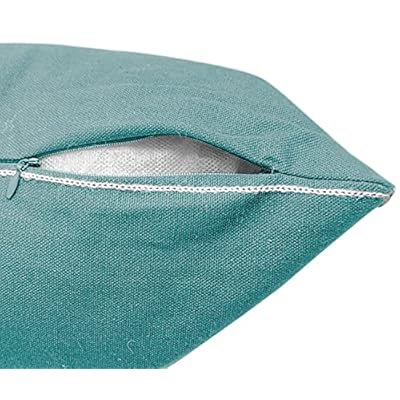 Beach Throw Pillow Teal and White, Coastal 18 x 18 Inch Pillow Case Cover, Decorative Beach Pillow Cover with… 51mPsazPYOS. SS400