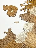 68travel Drewniana mapa Wielkiej Brytanii - wielowarstwowa duża dekoracja ścienna z naturalnymi plamami - Wielka Brytania, Wielka Brytania - do salonu, gabinetu, biura UK (78 x 44 cm)