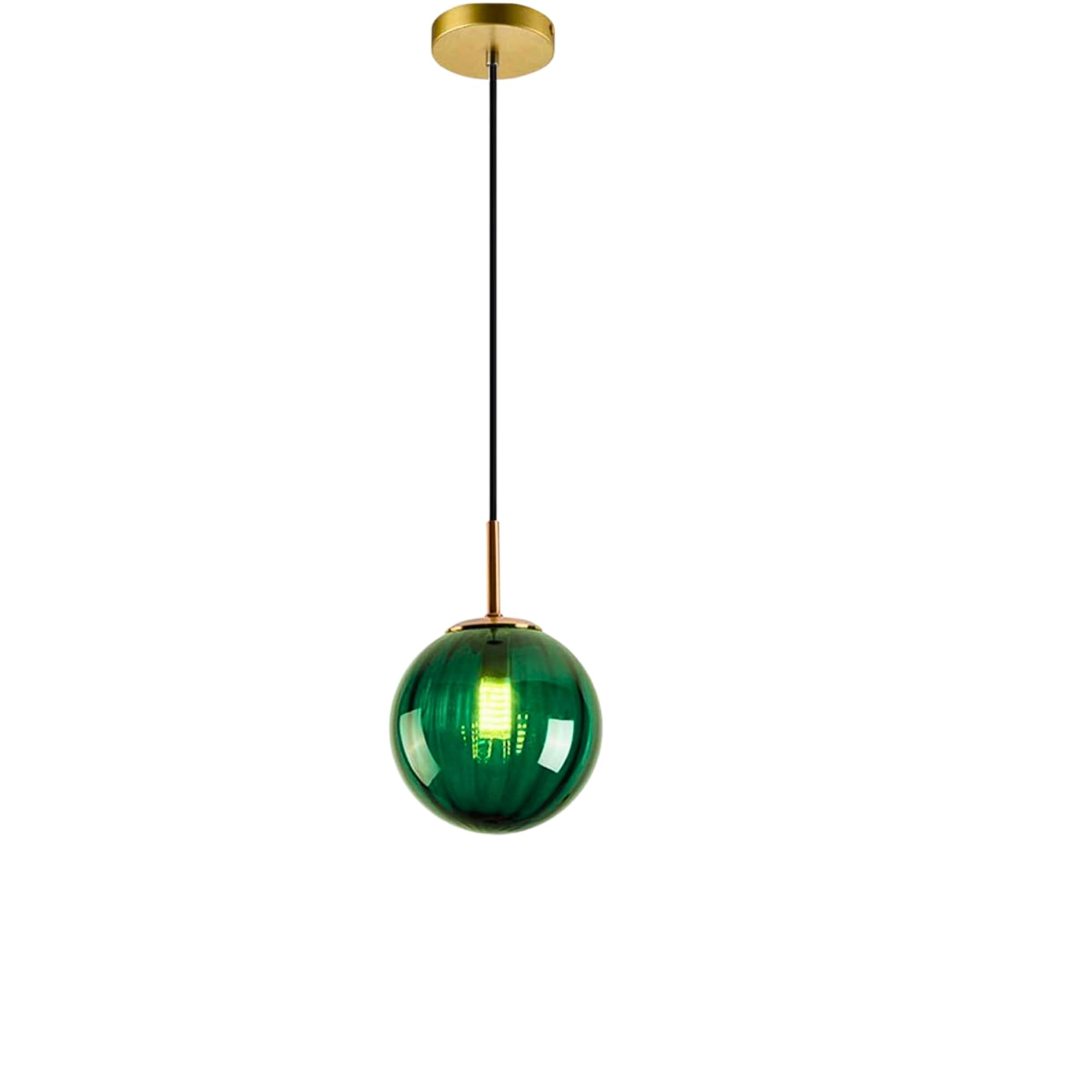 Mossodor Green - No Bulb Modern E27 Pendant Light Green Amber Blue And Smokey Grey Fitting Living Room Ceiling Lights Industrial Vintage Ceiling Lights Size 20Cm Fixture For Dining Room Hallway Entryway And Kitchen Island