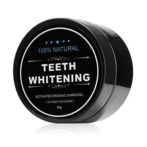 Teeth Whitening Charcoal Powder, Natural Activated Charcoal Teeth Whitener Powder with Bamboo Brush Oral Care Set (2.1 oz)