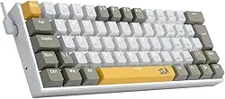 Teclado Gamer Redragon Lakshmi Amarelo+branco+ Cinza
