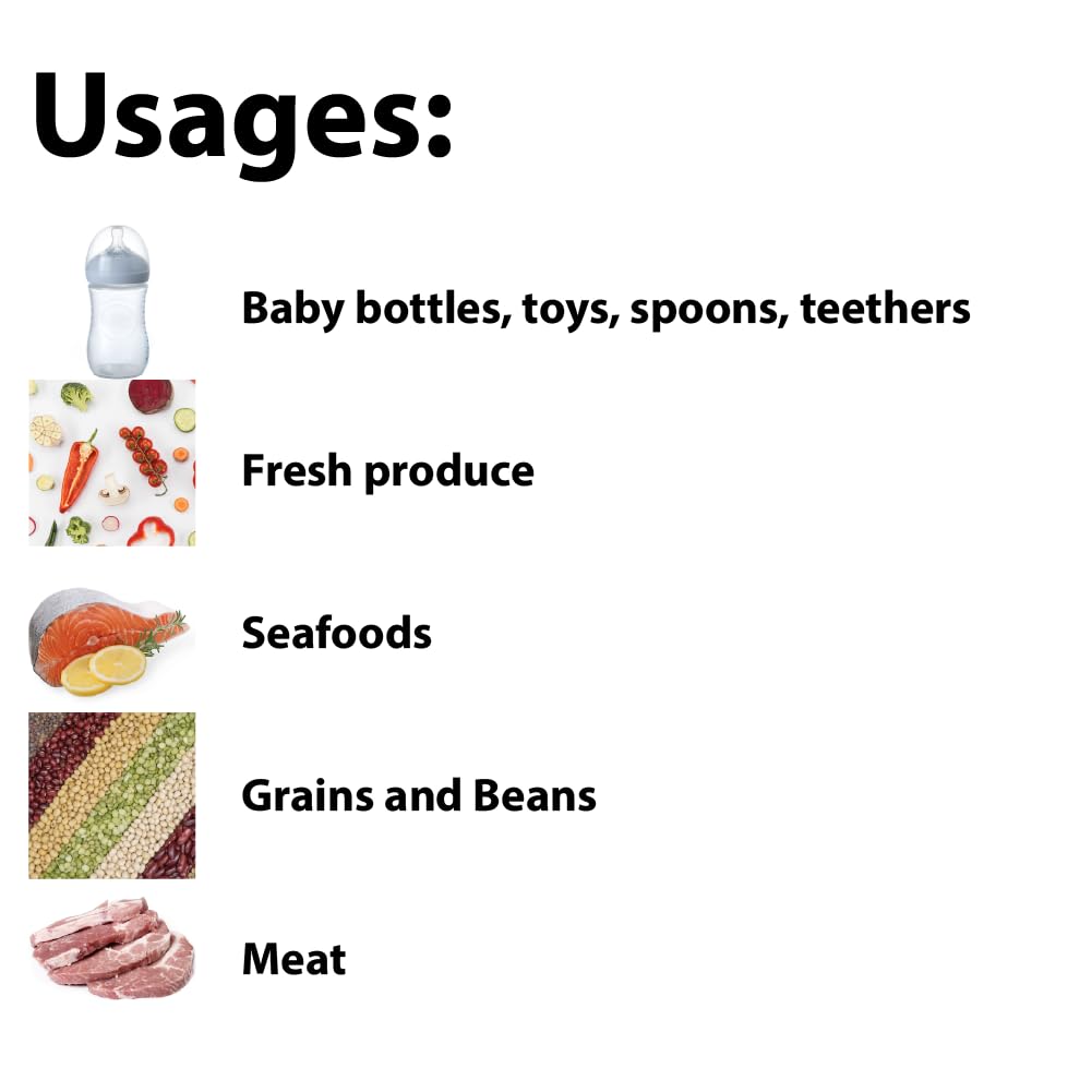 Appareil de nettoyage pour fruits et légumes - Éliminateur de pesticides, bactéries et hormones | Lave-fruits dans l'eau | Purificateur de légumes