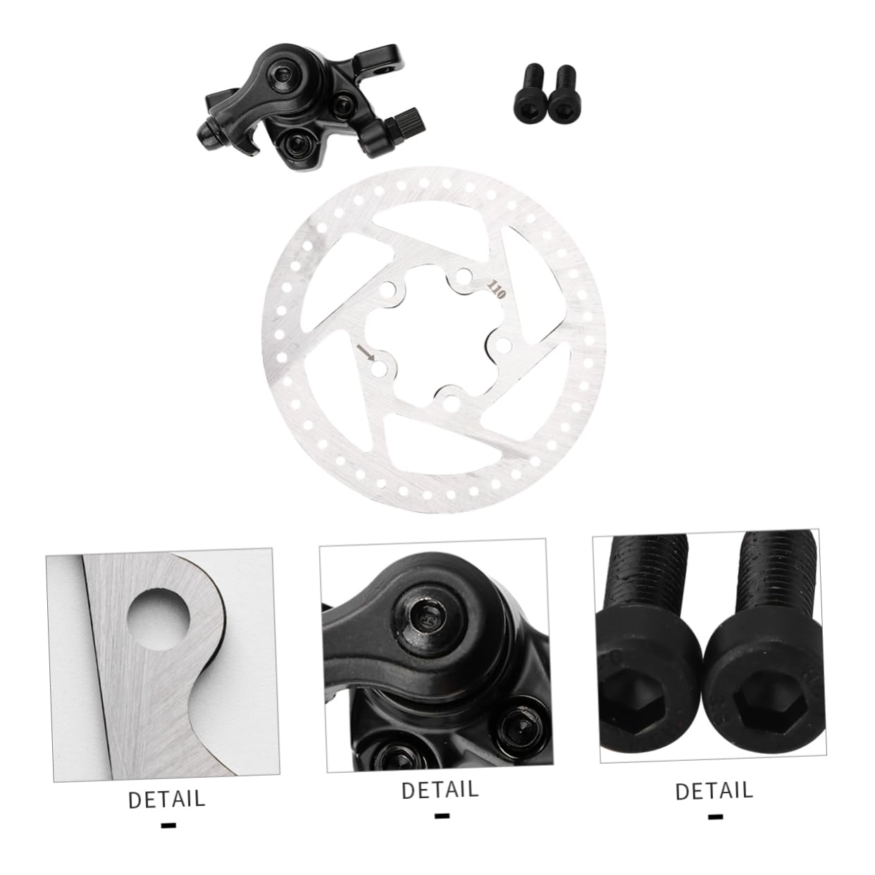 YARNOW Kit Freno a Disco per Scooter M365, Bianco Metallo | Ricambio per Pezzo Danneggiato o Usurato, Robusto e Facile da Installare, Accessorio Monopattino Elettrico