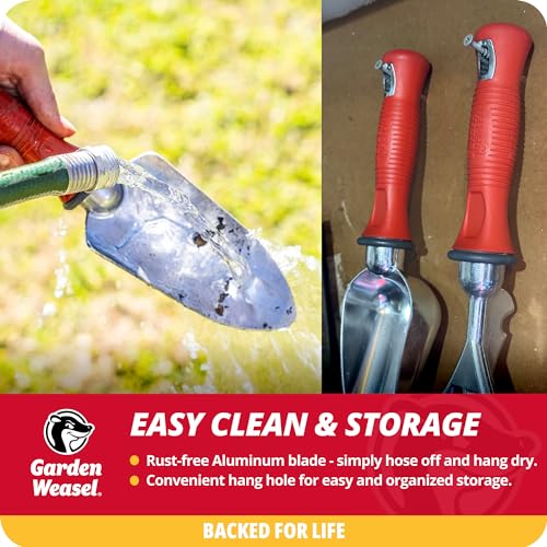 Image of Garden Weasel Garden Trowel | Plant, Dig and Cultivate | Planting and Gardening Hand Digging Tool, Heavy Duty Trowel, Mini Gardening Shovel | 91365
