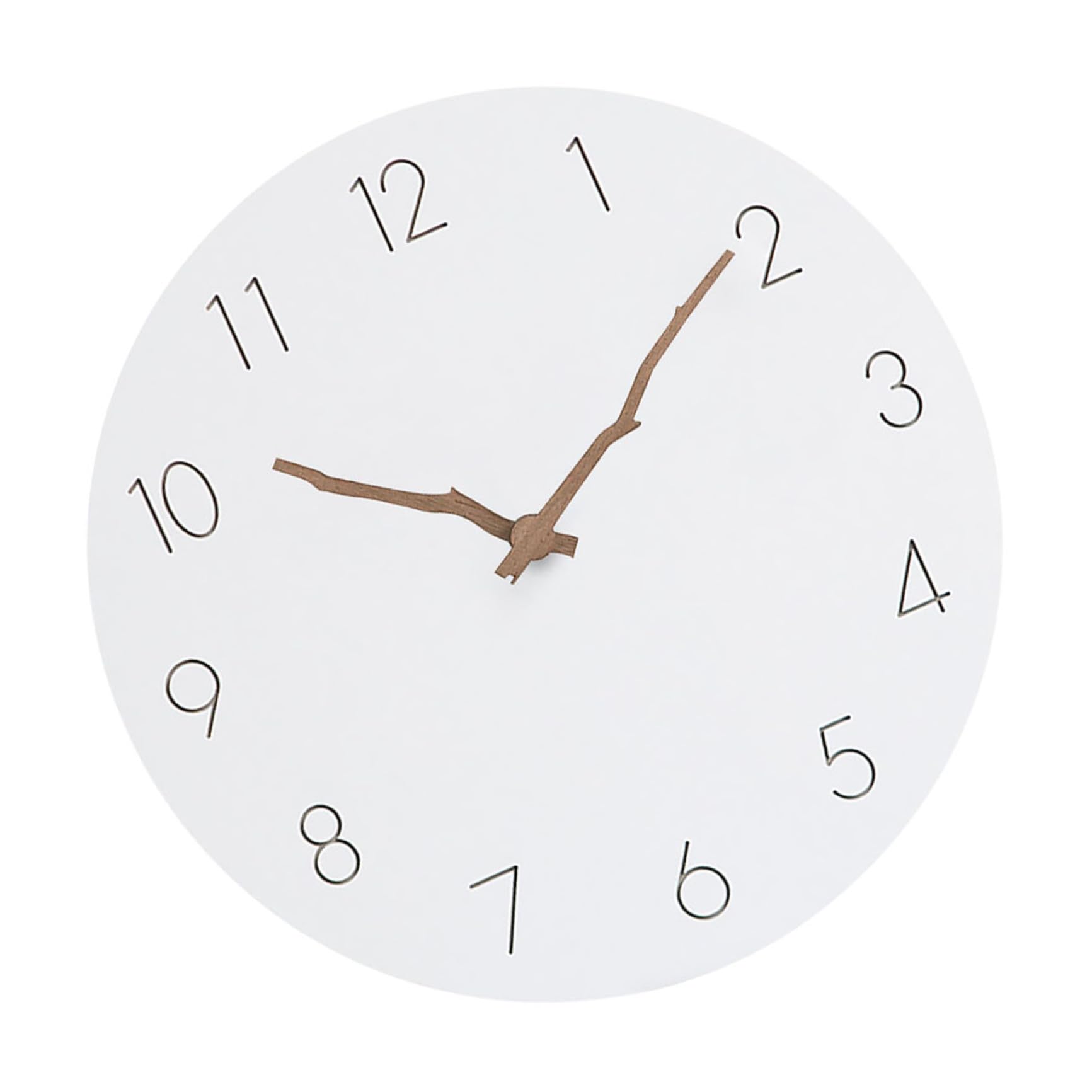 Horloge murale design branche en MDF blanc pour un salon chic et apaisant