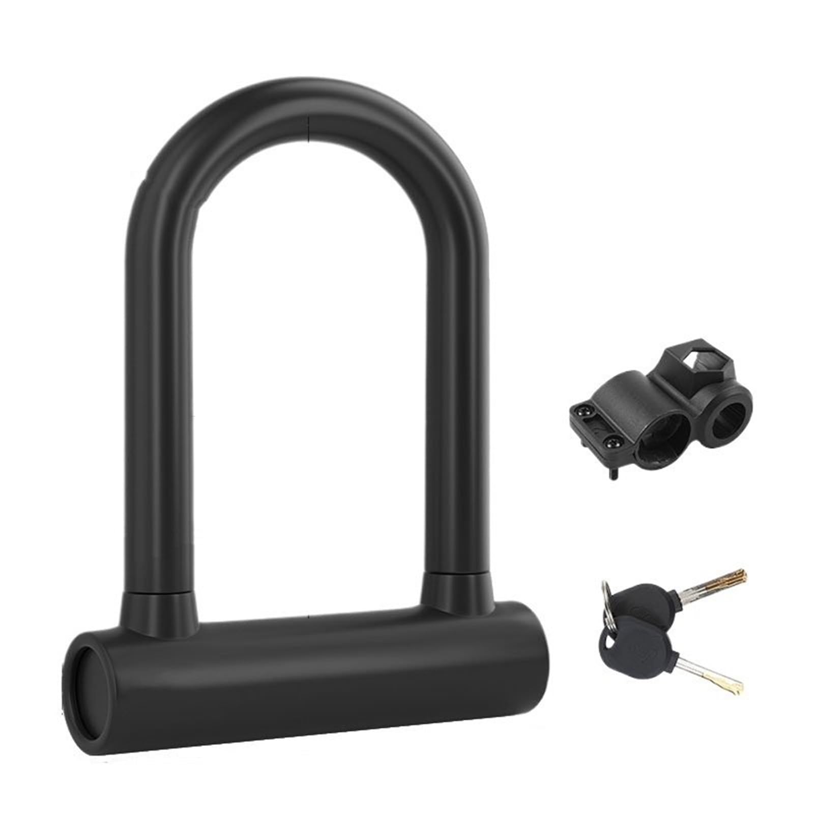 Hdrtcbu Dark Grey Chain Lock Bicycle U Lock Alloy Steel Motorcycle Anti-Theft Safety With 2 Keys Bike U-Lock Cycling Accessories Motorbike Lock(Dark Grey)